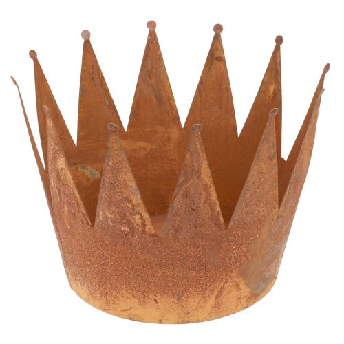 Doniczka rdzawa ozdobna miska metalowa korona dekoracyjna vintage Ø30cm