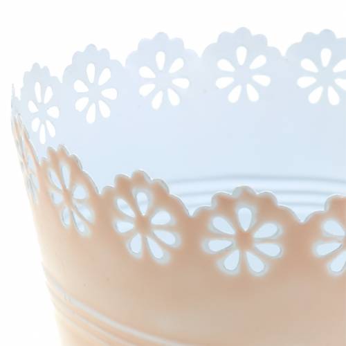 Floristik24 Planter Flower Ornament Pink Ø12,5cm H13,5cm