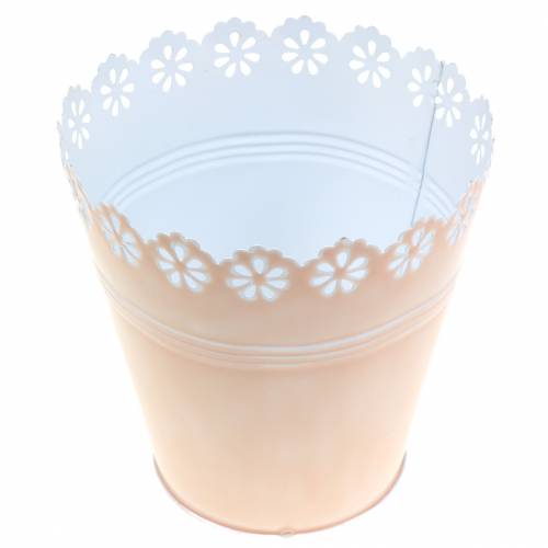 Floristik24 Planter Flower Ornament Pink Ø12,5cm H13,5cm