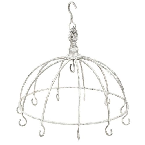 Floristik24 Wieszak kuchenny Kitchen Crown Metal White Shabby Chic Ø31,5 cm