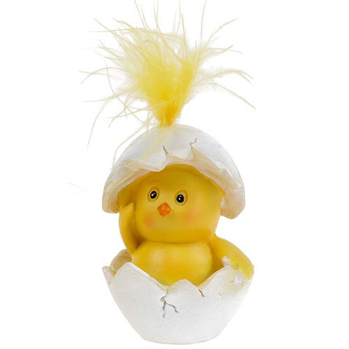 Floristik24 Kurczak żółty w jajku 8cm - 12cm 4szt.