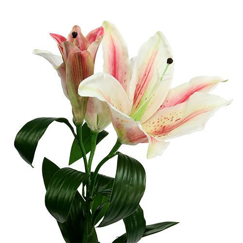 Floristik24 Sztuczna Lilia Różowa z Real Touch 100cm