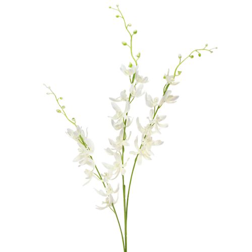 Floristik24 Sztuczna gałązka orchidei kremowo-białe kwiaty dł. 90 cm 2 szt.