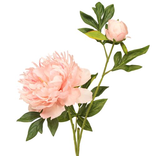 Floristik24 Sztuczne Piwonie Różowe Łososie Dł. 60cm 2szt