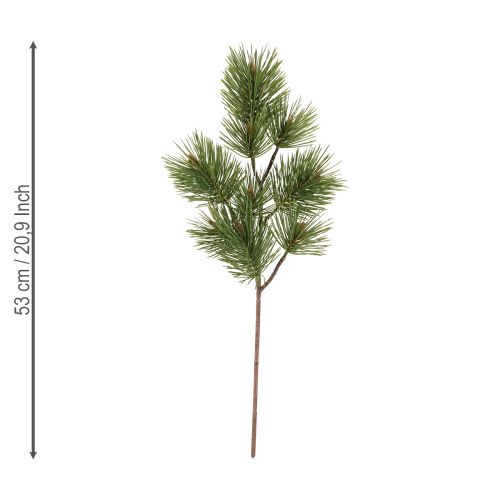 Produkt Sztuczne gałązki sosnowe Gałązki świąteczne zielone 53cm 3 sztuki