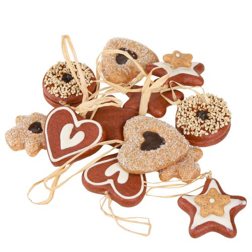 Produkt Sztuczna dekoracja ciasteczek Zawieszki świąteczne 4-6cm 12 szt