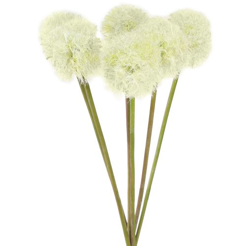 Sztuczne kwiaty mniszka lekarskiego białe 48cm 12szt
