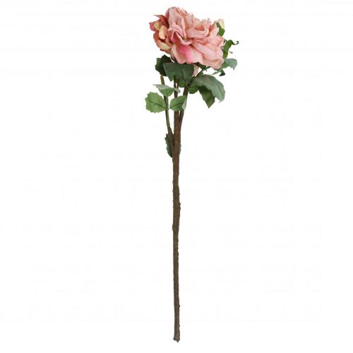 Produkt Sztuczne róże kwiatowe i pąki sztuczne różowe różowe 57cm