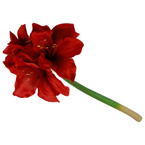 Floristik24 Sztuczne amarylisowe kwiaty świąteczne Czerwone sztuczne kwiaty L40cm