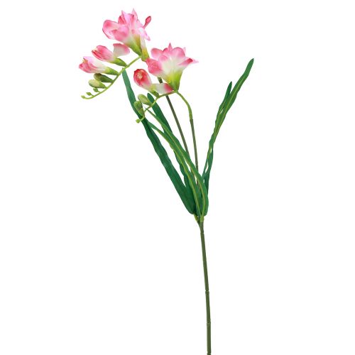 Floristik24 Sztuczne kwiaty ogrodowe Frezja Różowa 58cm