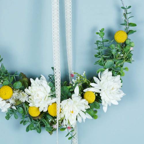 Floristik24 Dalia sztuczna kremowa 25,5cm 3szt