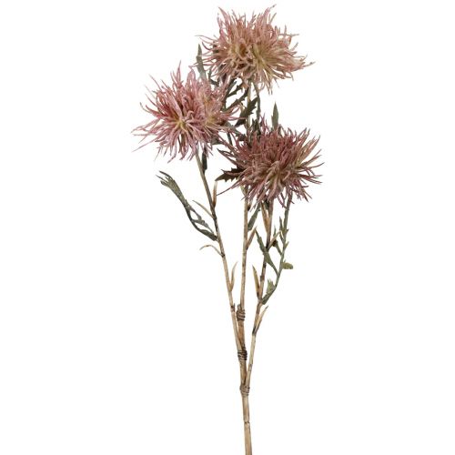 Sztuczne kwiaty chabra sztuczne jesienne 3 kwiaty liliowe 48cm