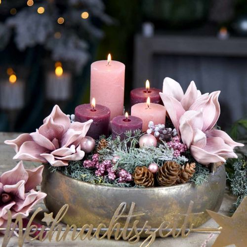 Floristik24 Sztuczna magnolia stary różowy sztuczny kwiat piankowy kwiat Ø10cm 6szt