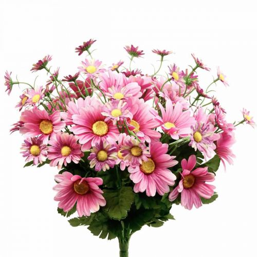 Produkt Bukiet sztucznych stokrotek ze sztucznych kwiatów różowy 44cm