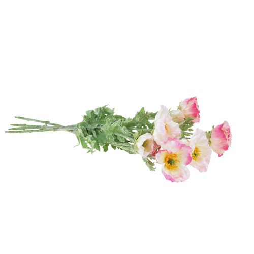 Produkt Sztuczne Maki Dekoracyjne Kwiaty Jedwabne Różowe 42cm 4szt