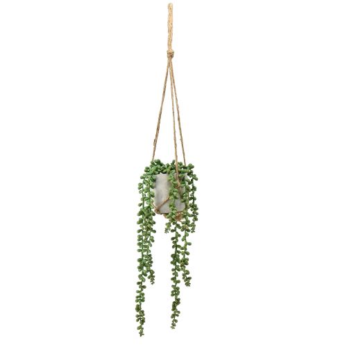 Floristik24 Sztuczne sukulenty wiszące rozchodnik wąż w doniczce ceramicznej 40cm