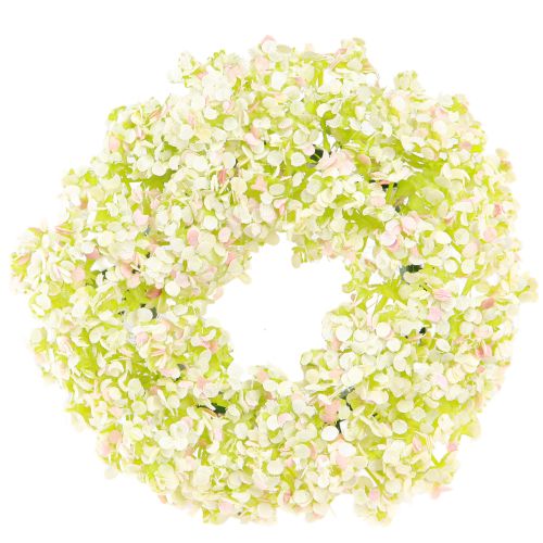 Floristik24 Wianek ze sztucznych kwiatów mini dekoracja stołu biały różowy Ø12cm 6 szt