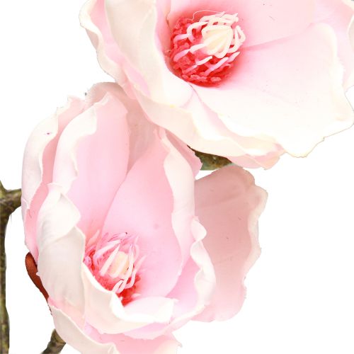 Produkt Sztuczna gałązka magnolii różowe kwiaty Ø8cm dł. 100cm