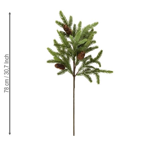 Produkt Sztuczna gałązka jodły z prawdziwymi szyszkami Gałązka świąteczna 78cm