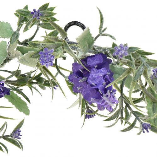 Produkt Wianek ze sztucznych kwiatów lawenda Wianek z lawendy śródziemnomorskiej Ø35cm 2szt