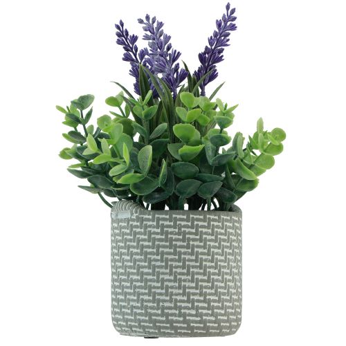 Produkt Sztuczna lawenda w doniczce ceramicznej fioletowo-zielona wys. 22cm