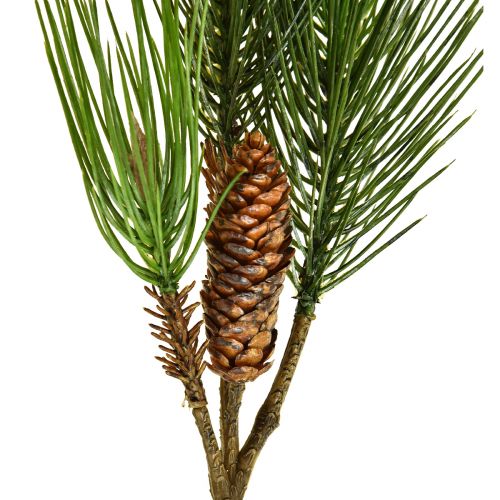 Floristik24 Sztuczna gałązka sosny z szyszkami 3 gałązki zielono-brązowe 60cm
