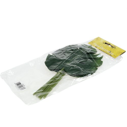 Floristik24 Sztuczny filodendron liść 18cm zielony 6szt