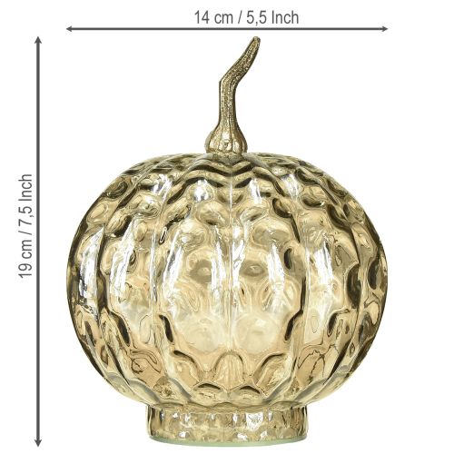 Produkt Szklana dekoracja dyniowa, szklana dekoracja stołu z dynią, jesień Ø14cm, wys.19cm