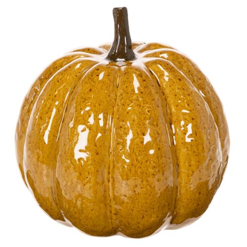 Ceramiczna dynia z twarzą, dekoracja LED, Halloween, 19 cm | Floristik24.pl