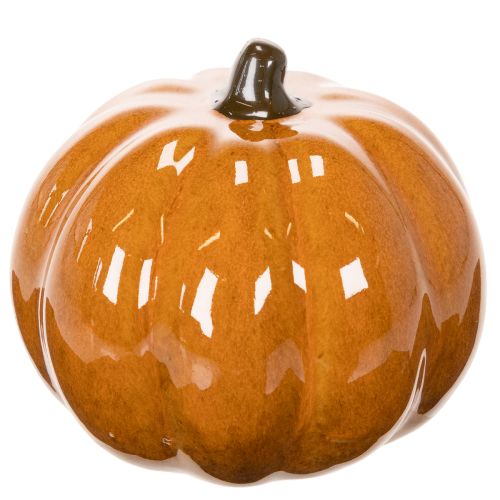 Ceramiczna dynia LED, dekoracja na Halloween, mała, 10 cm | Floristik24.pl