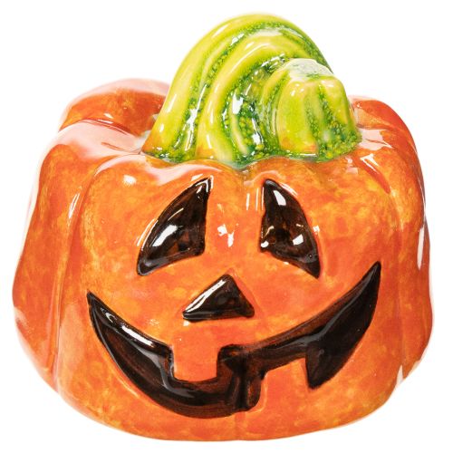 Dekoracyjna ceramiczna figurka dyni na jesień i Halloween, 8 cm | Floristik24.pl