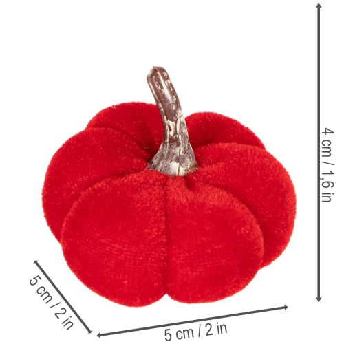 Zestaw dekoracyjnych dyń z aksamitu w trzech kolorach, mini dynie 5cm, 12 sztuk | Floristik24.pl
