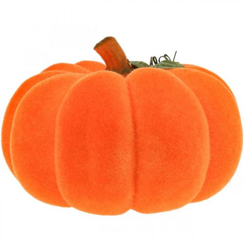 Floristik24 Dynia dekoracyjna pomarańczowa duża Flokowany jesienna dekoracja Ø30cm
