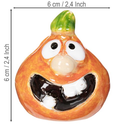 Dekoracyjna figurka dyni jako ciekawa ozdoba jesienna, 6 cm, 2 sztuki | Floristik24.pl
