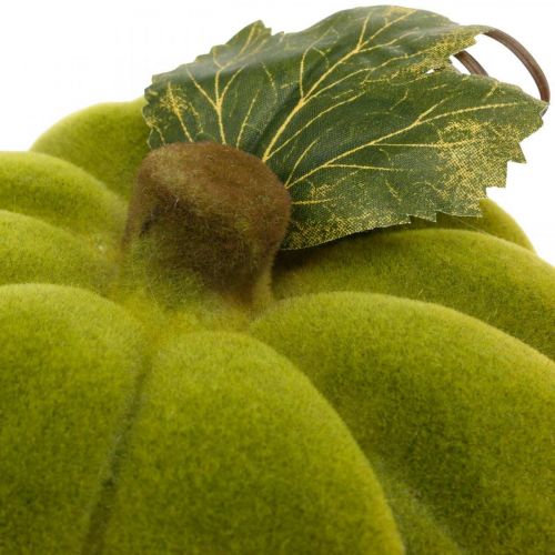Produkt Dekoracyjna dynia flokowana mix pomarańczowy, zielony, czerwony dekoracja jesienna 16cm 3 szt