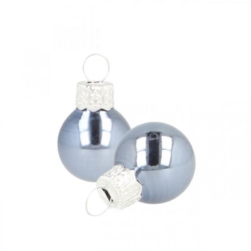 Produkt Mini bombki szklane niebieskie matowe/błyszczące Ø2cm 44 szt