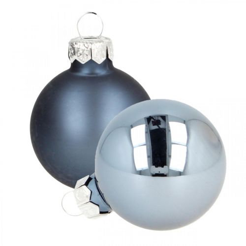 Produkt Bombki szklane bombki szklane niebieskie matowe/błyszczące Ø4cm 60 sztuk