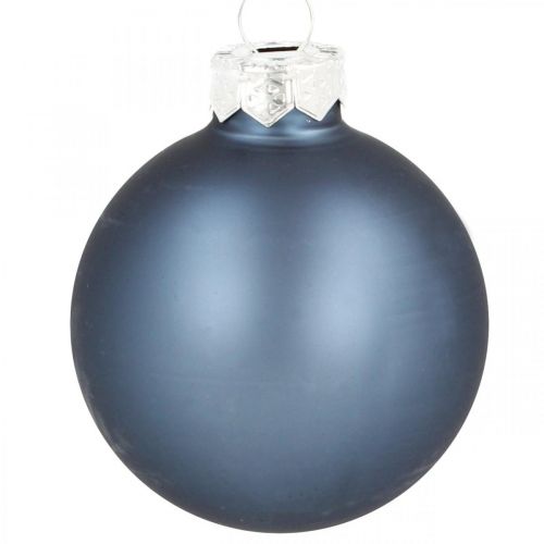 Produkt Bombki szklane niebieskie matowe błyszczące Ø5,5cm 26szt