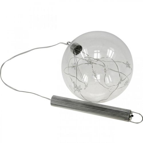 Floristik24 Świąteczna kula LED Kula Ø12cm 15L wewnątrz ciepły biały timer