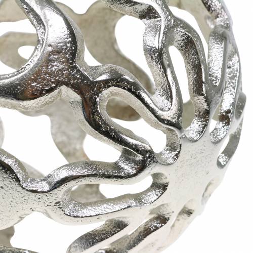 Floristik24 Kula Deco ażurowa metalowa srebrna Ø15cm