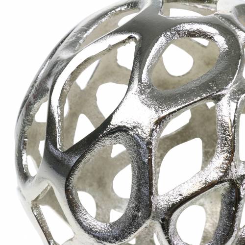 Floristik24 Kula Deco ażurowa metalowa srebrna Ø20cm