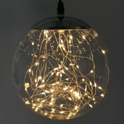 Floristik24 Kula LED duża wewnątrz i na zewnątrz Ø20cm przezroczysta 80L ciepła biel
