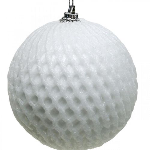 Floristik24 Christmas Ball White Honeycomb Christmas Tree Ball Ø8cm 6szt