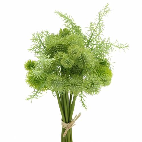 Floristik24 Oset kulisty w pęczku sztuczny zielony mix 34cm 10 szt
