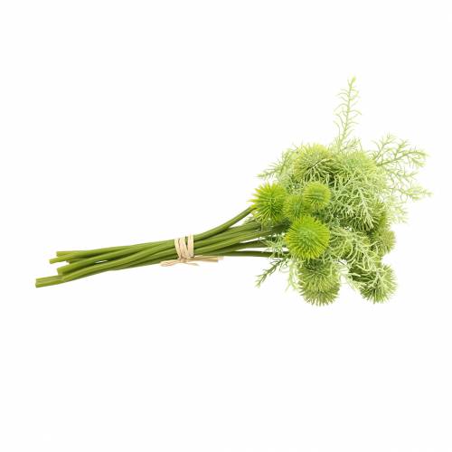 Floristik24 Oset kulisty w pęczku sztuczny zielony mix 34cm 10 szt