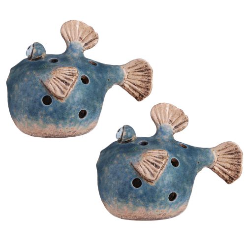 Produkt Rozdymka do podgrzewacza ceramicznego rybka dekoracyjna niebieska 15cm 2szt