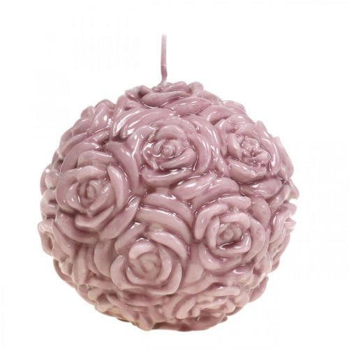 Produkt Świeca kulowa róże Świeca okrągła róża Ø10,5cm