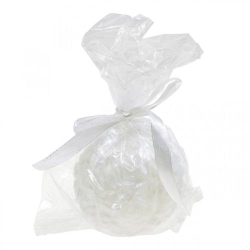 Produkt Świeca kula róże okrągła świeca biała dekoracja świecy Ø7cm