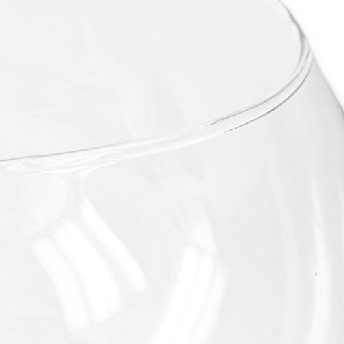 Produkt Wazon szklany w kształcie kuli, przezroczysty, okrągły, stołowy, wazon na kwiaty Ø15,5 cm, wys.12,5 cm
