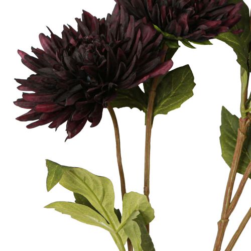 Produkt Dalia sztuczna z 5 kwiatami w kolorze bordowym 105cm